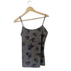 2/$15 Woman's Ardene Basic Collection Blue Floral Print Tank Top- Size X-Large